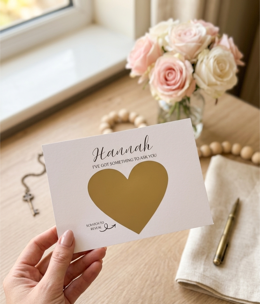 Personalised Bridesmaid Proposal Scratch Card