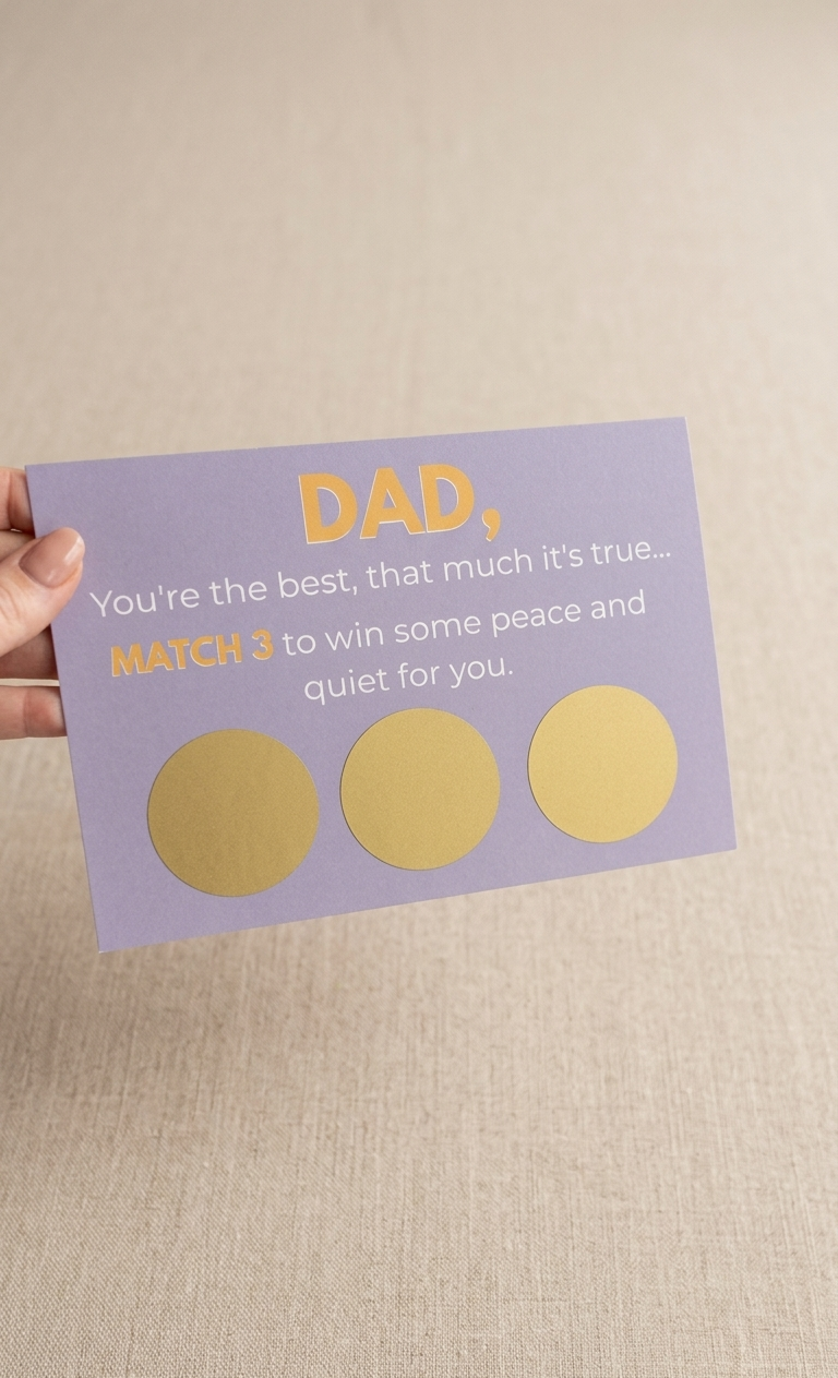 Rude Scratch and Reveal Card for Dad's Birthday/Fathers Day