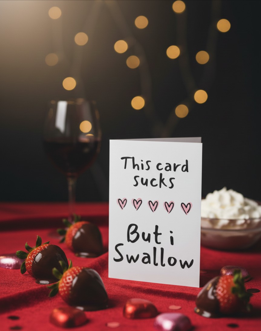 Funny Rude Valentine’s Card for Him | Cheeky Love Card