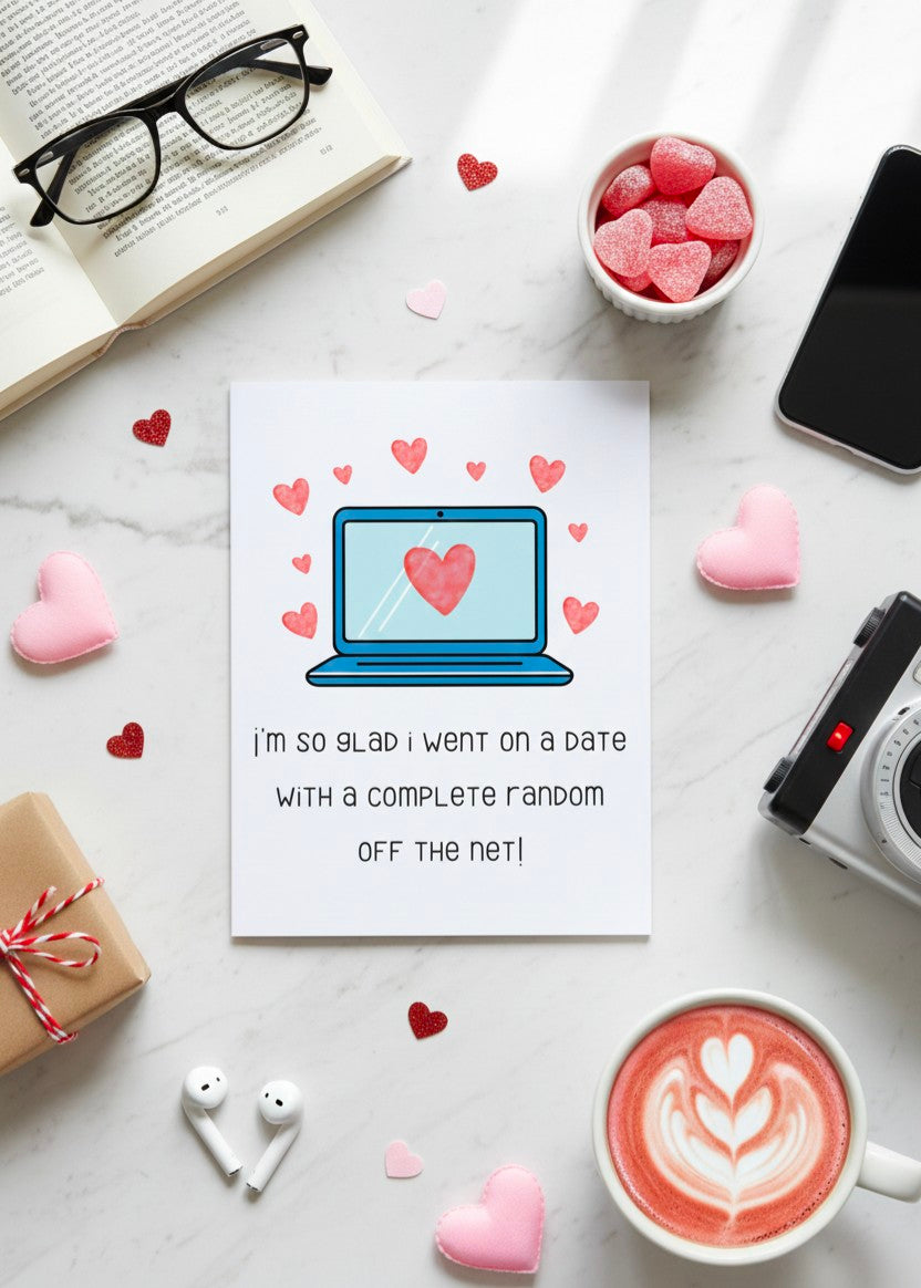 Funny Valentine’s Day Card | Met Online Love Card