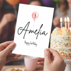 Personalised Named Birthday Card