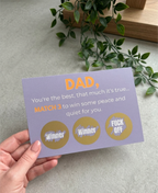 Rude Scratch and Reveal Card for Dad's Birthday/Fathers Day