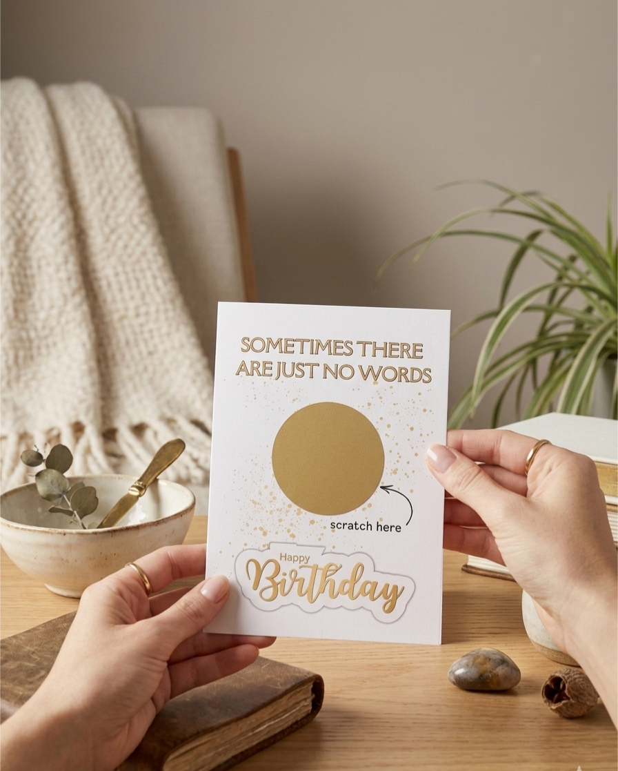 No Words Rude Birthday Scratch Card