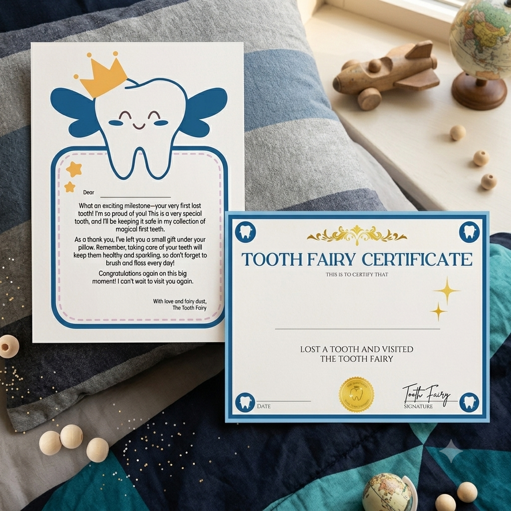Tooth Fairy Letter & Certificate