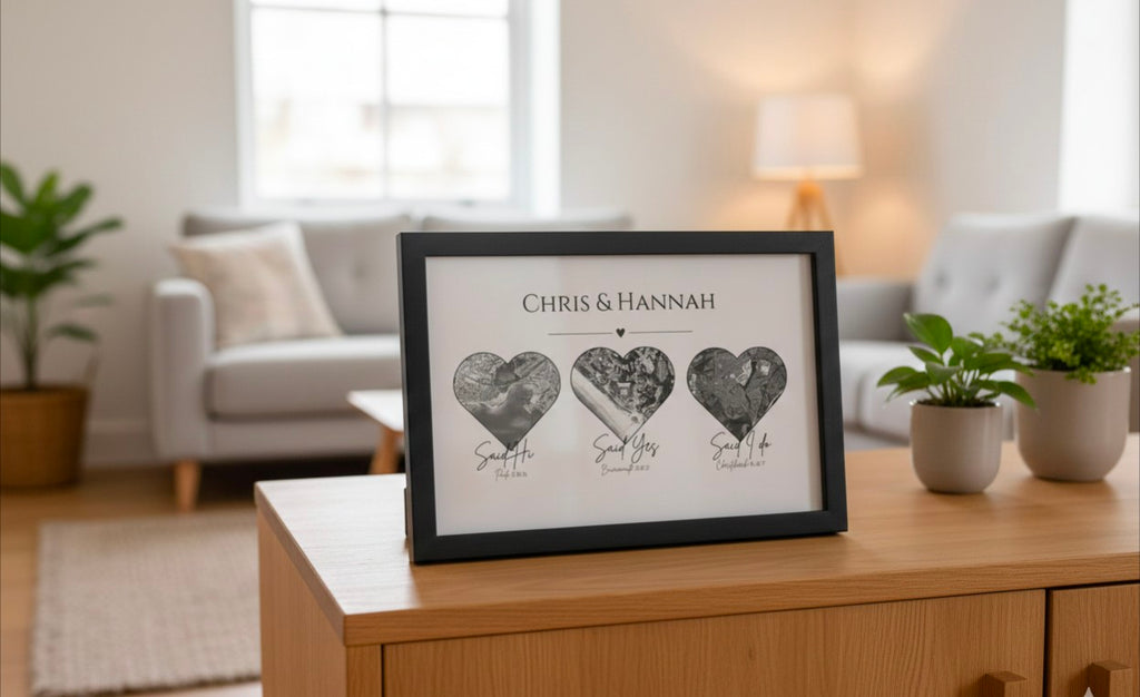 Said HI, Said Yes, Said I Do Personalised Map Print