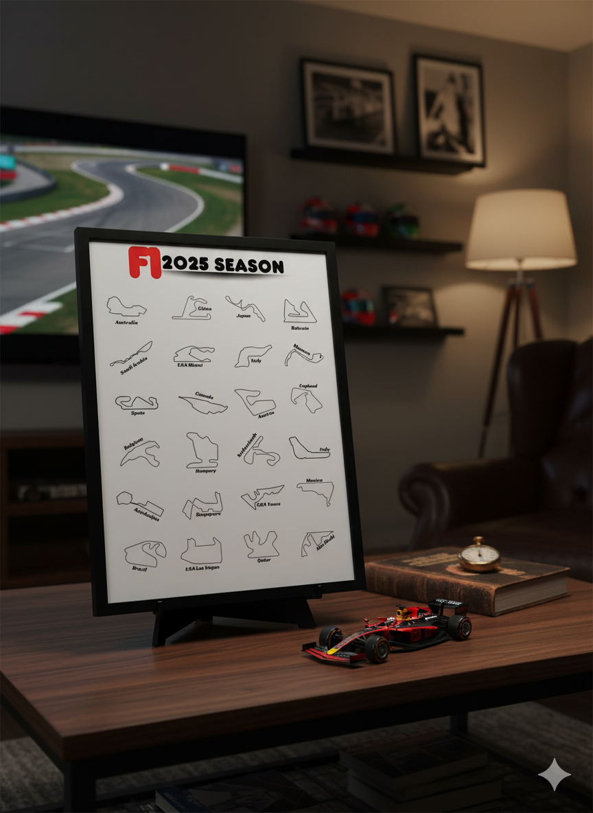 F1 All 2025 Season Track Print