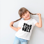 Good Vibes Only HTV Decal | Retro Iron-On Vinyl Transfer – 3 Sizes