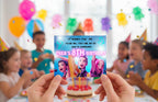 Personalised Blue K-Pop Kids Birthday Party Invitations | Custom Name, Age & Details | Packs of 10, 20 or 30 | Includes Envelopes