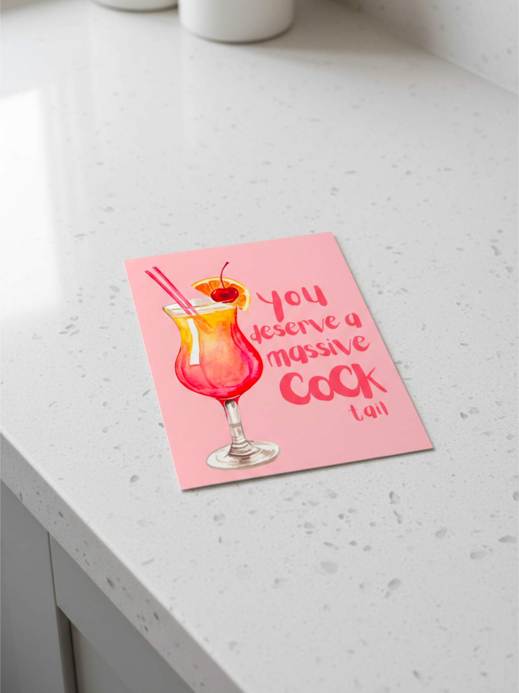 Funny A5 Birthday Card – You Deserve a Massive Cocktail