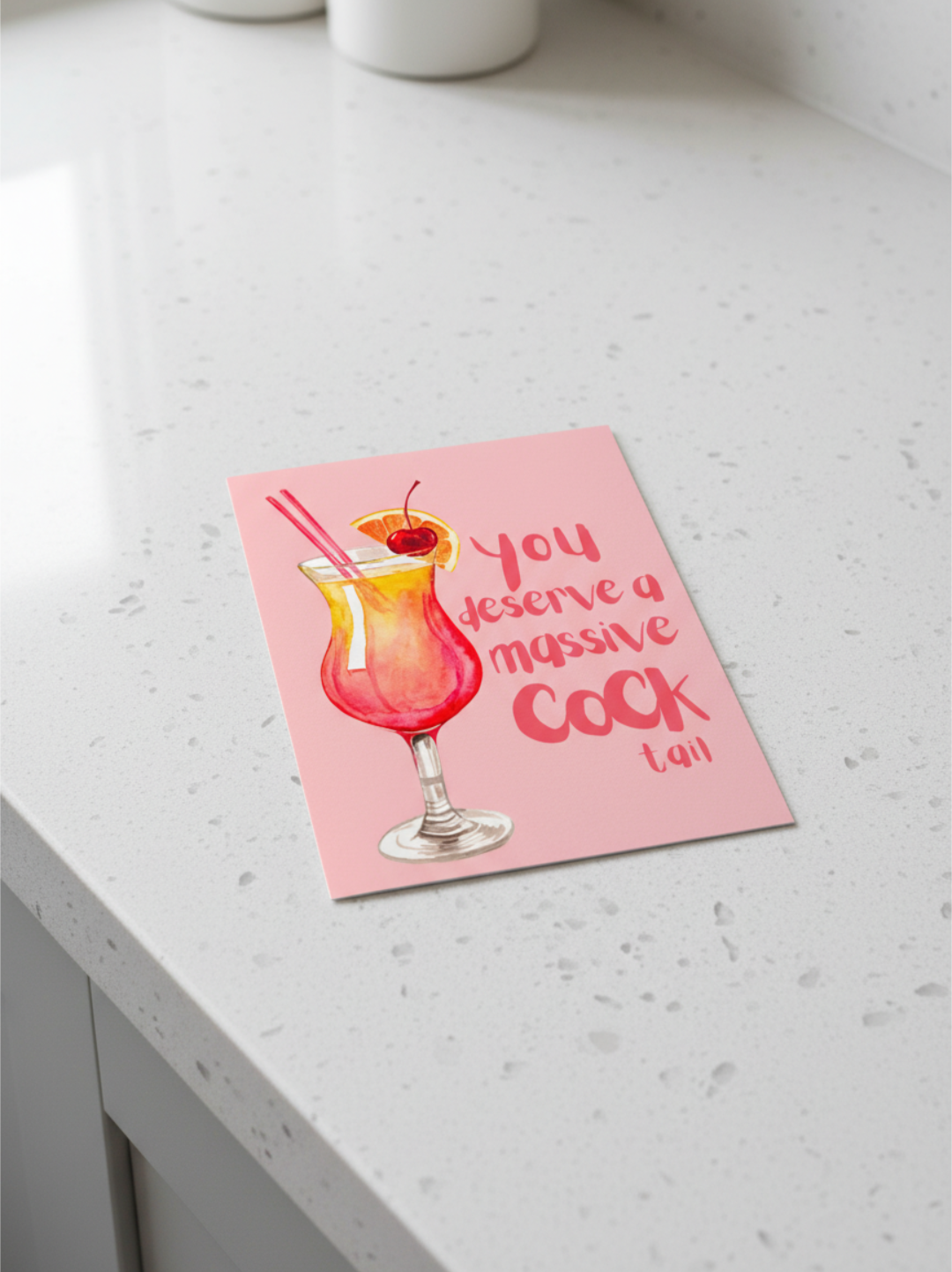 Funny A5 Birthday Card – You Deserve a Massive Cocktail