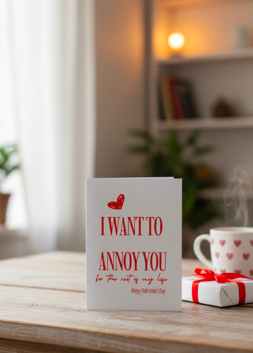 Valentine’s Day Card – I Want to Annoy You for the Rest of My Life