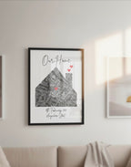 Our Home Personalised Map Print