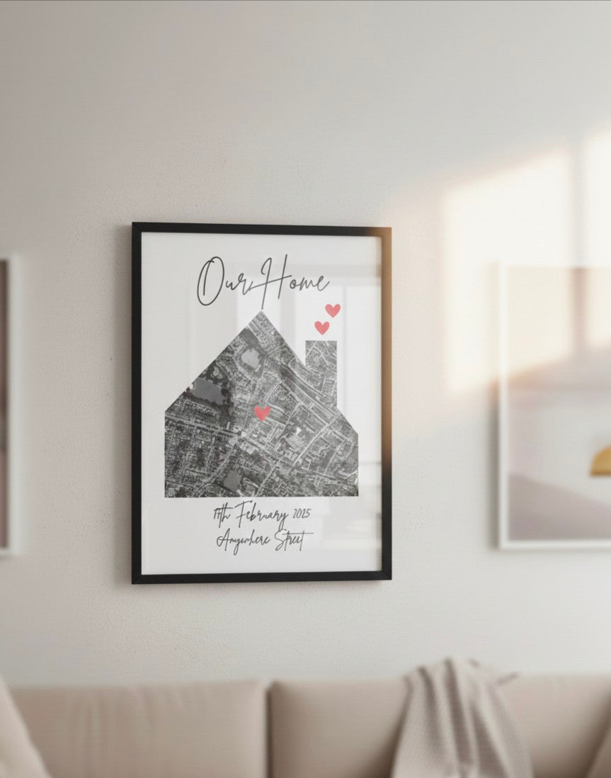 Our Home Personalised Map Print