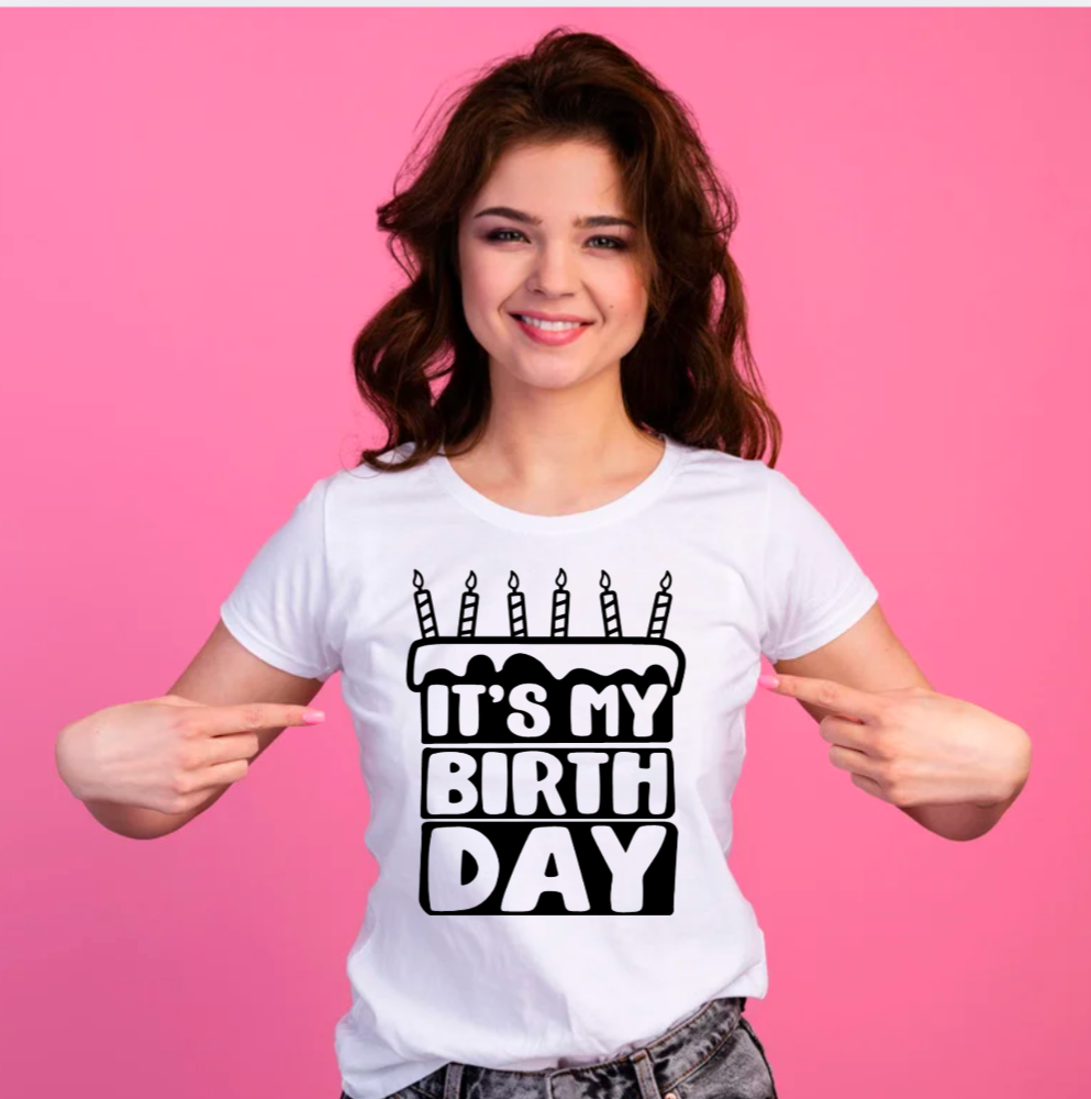 It’s My Birthday HTV Decal | Iron-On Vinyl Transfer – 3 Sizes