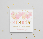 Personalised Pastel Birthday Balloon Card