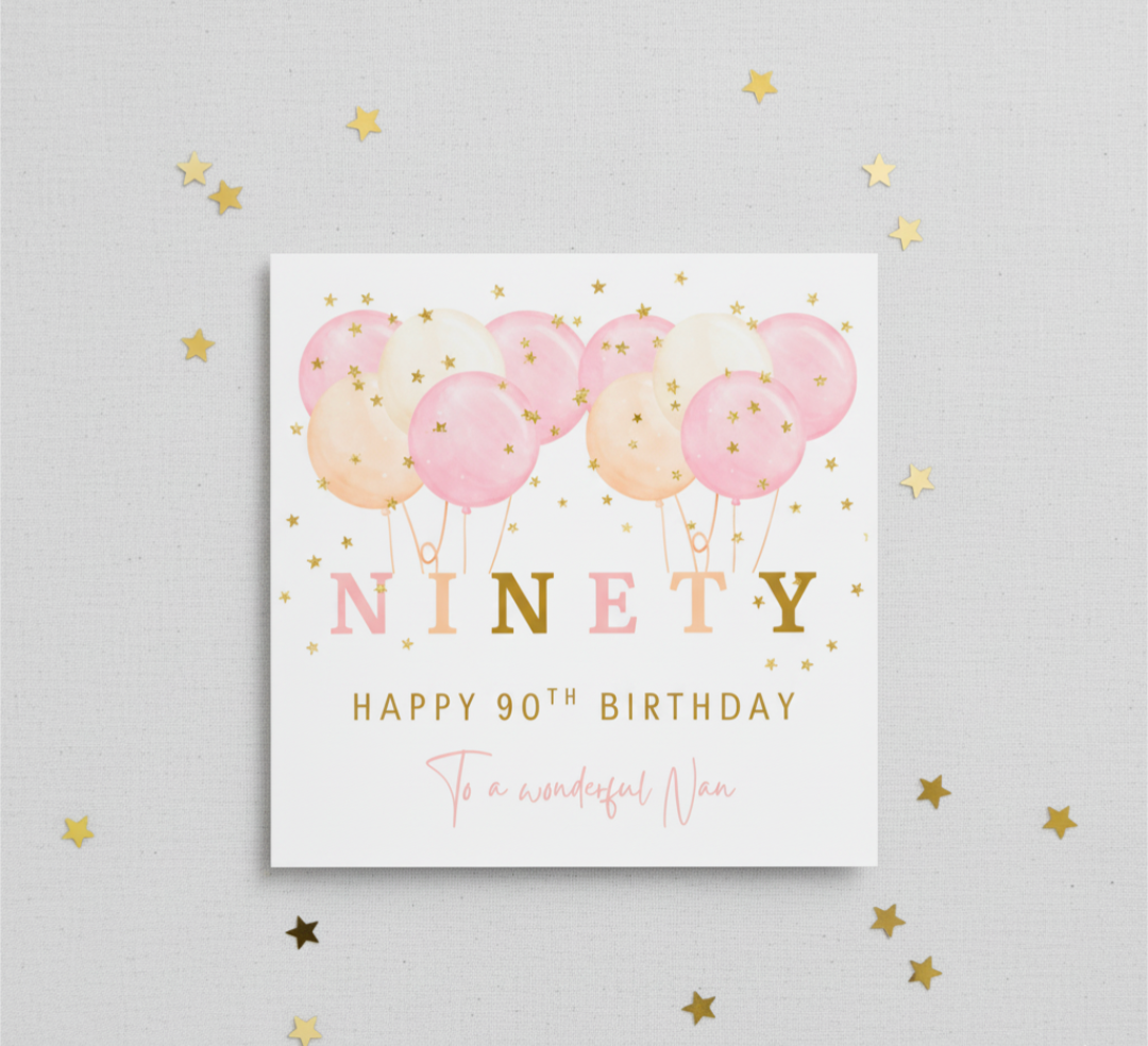 Personalised Pastel Birthday Balloon Card