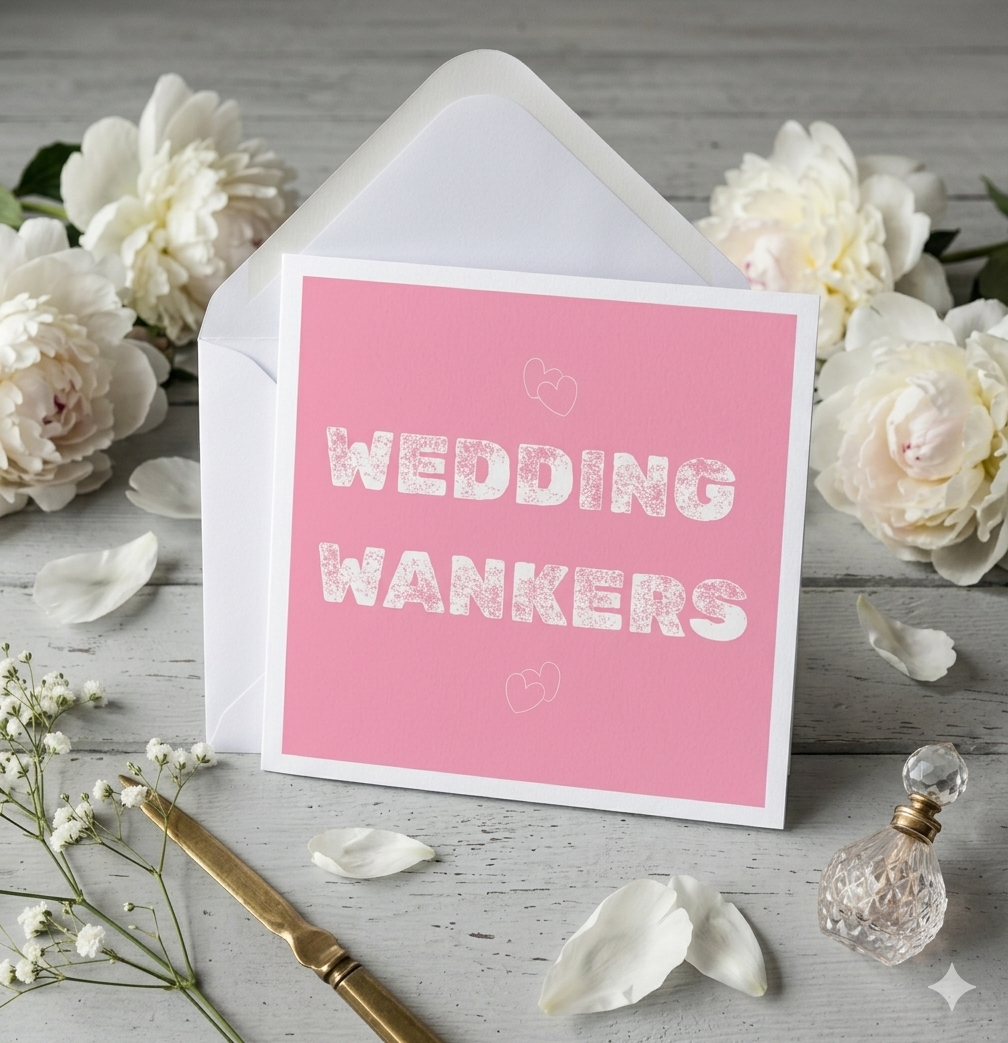 Rude wedding congratulations card