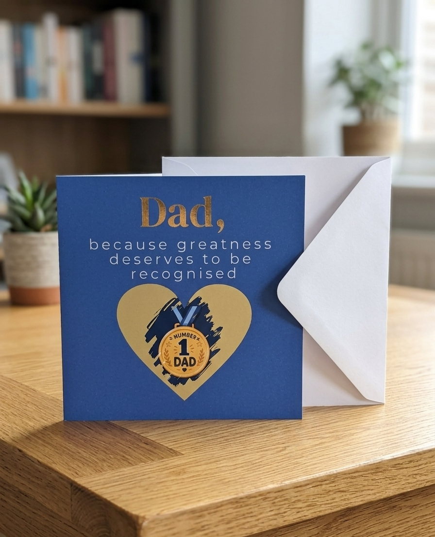 No 1 Dad Scratch Card - Fathers Day/Birthday
