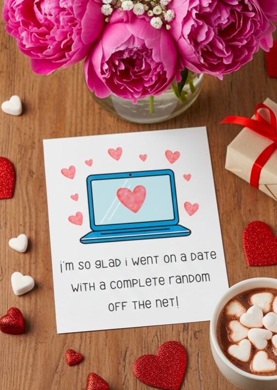 Funny Valentine’s Day Card | Met Online Love Card