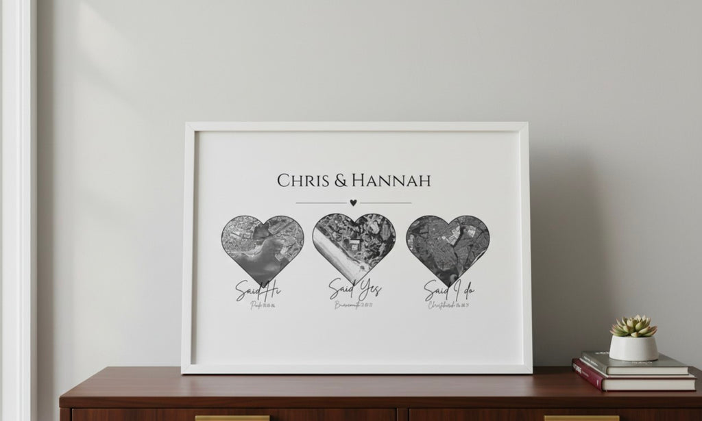 Said HI, Said Yes, Said I Do Personalised Map Print