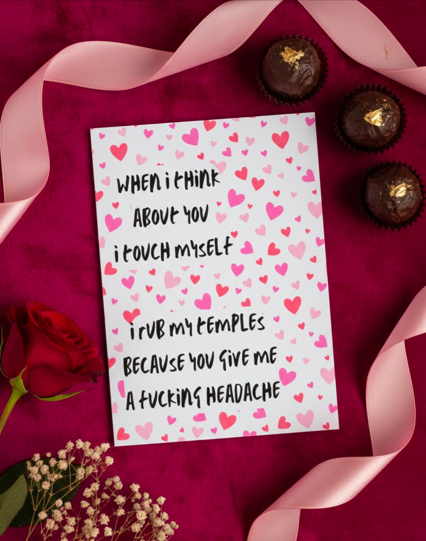 Rude Valentine’s Day Card | When I touch myself