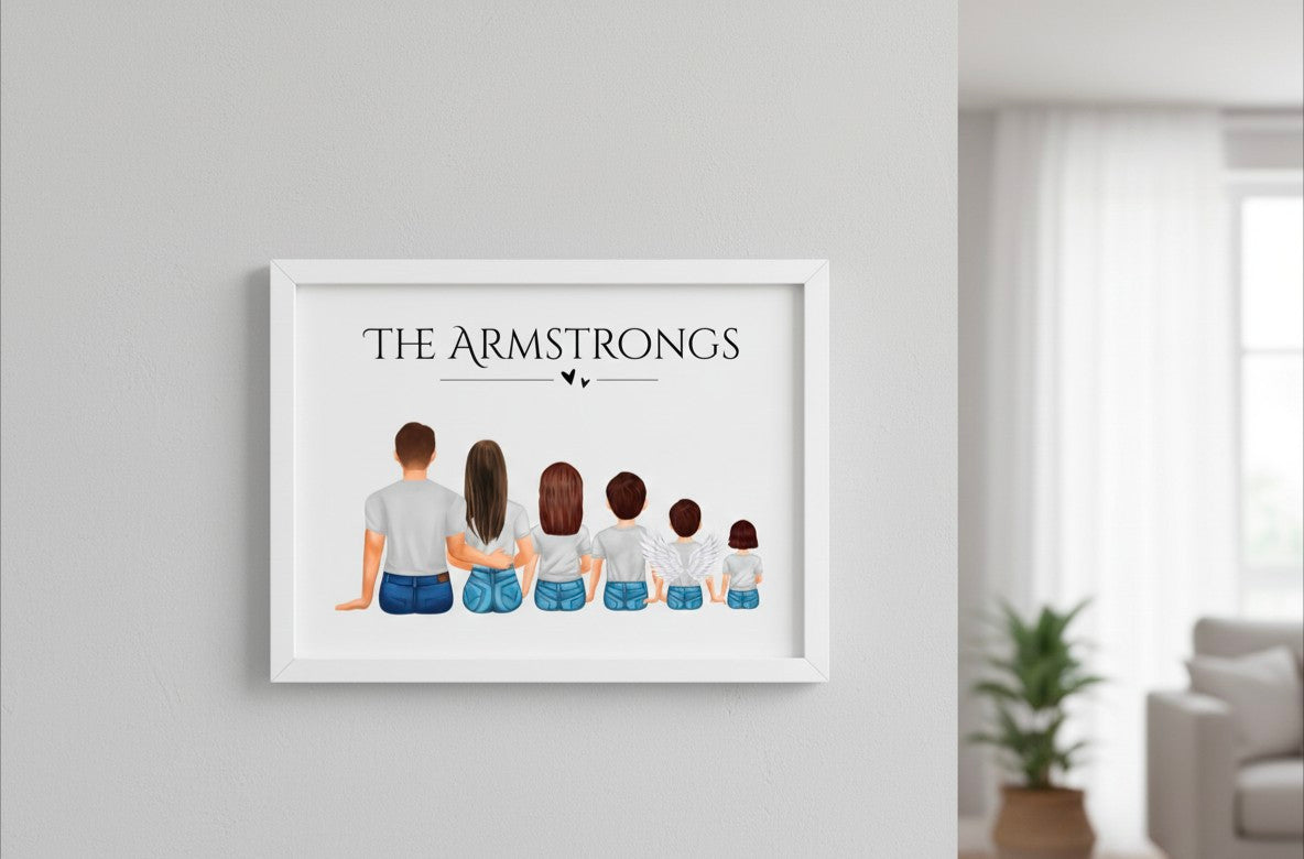 Personalised Family Custom Portrait Print