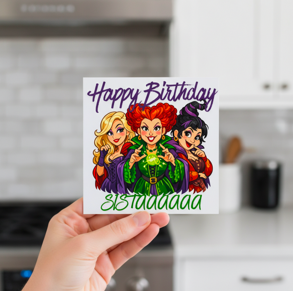 Happy Birthday Sistaaa Witchy Card