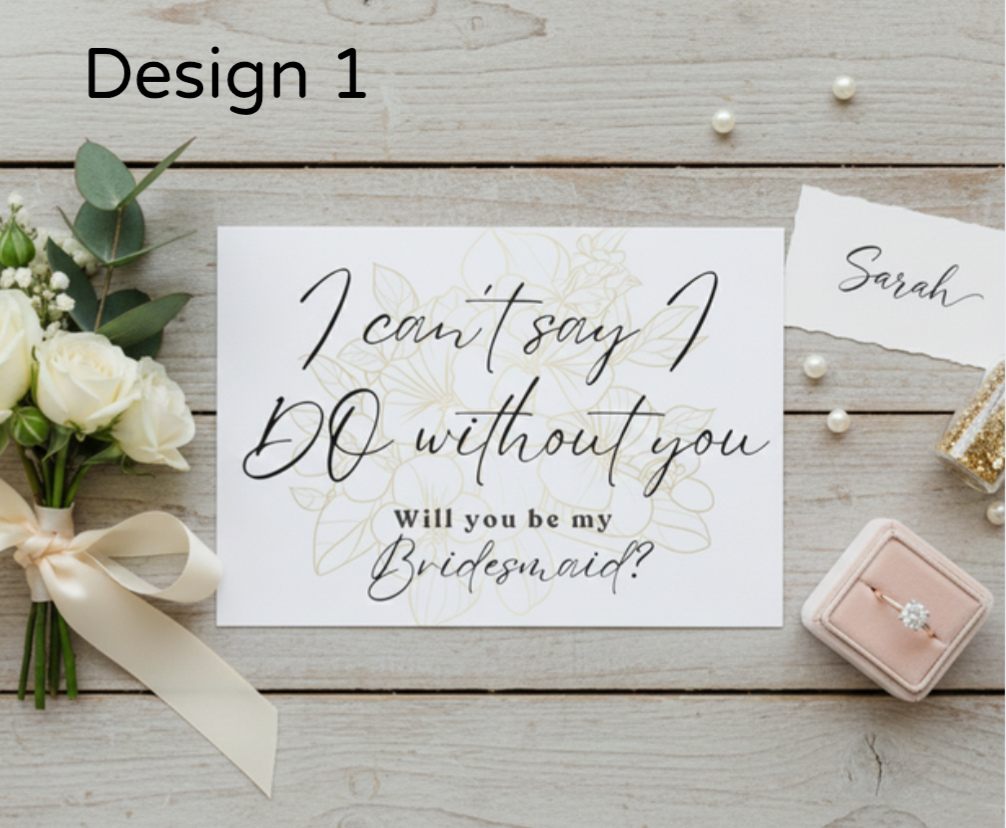 Bridesmaid & Made Of Honour Proposal Cards