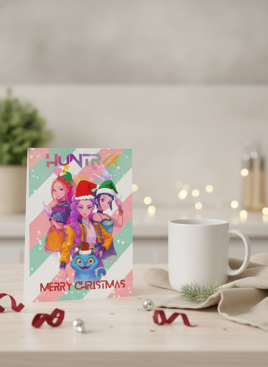 K-Pop Demon Hunters Huntrix Christmas Card