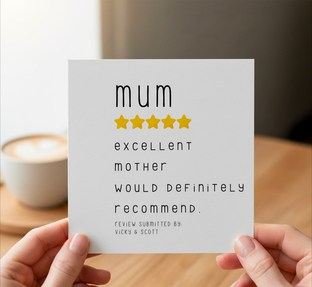 Mum Review Card – Excellent Mother Would Recommend
