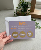 Rude Scratch and Reveal Card for Dad's Birthday/Fathers Day