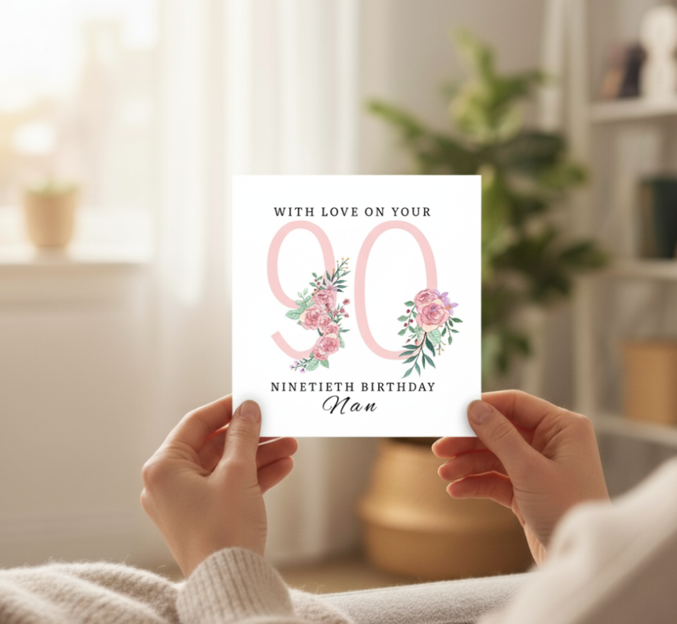 Personalised Floral Birthday Card | Any Age