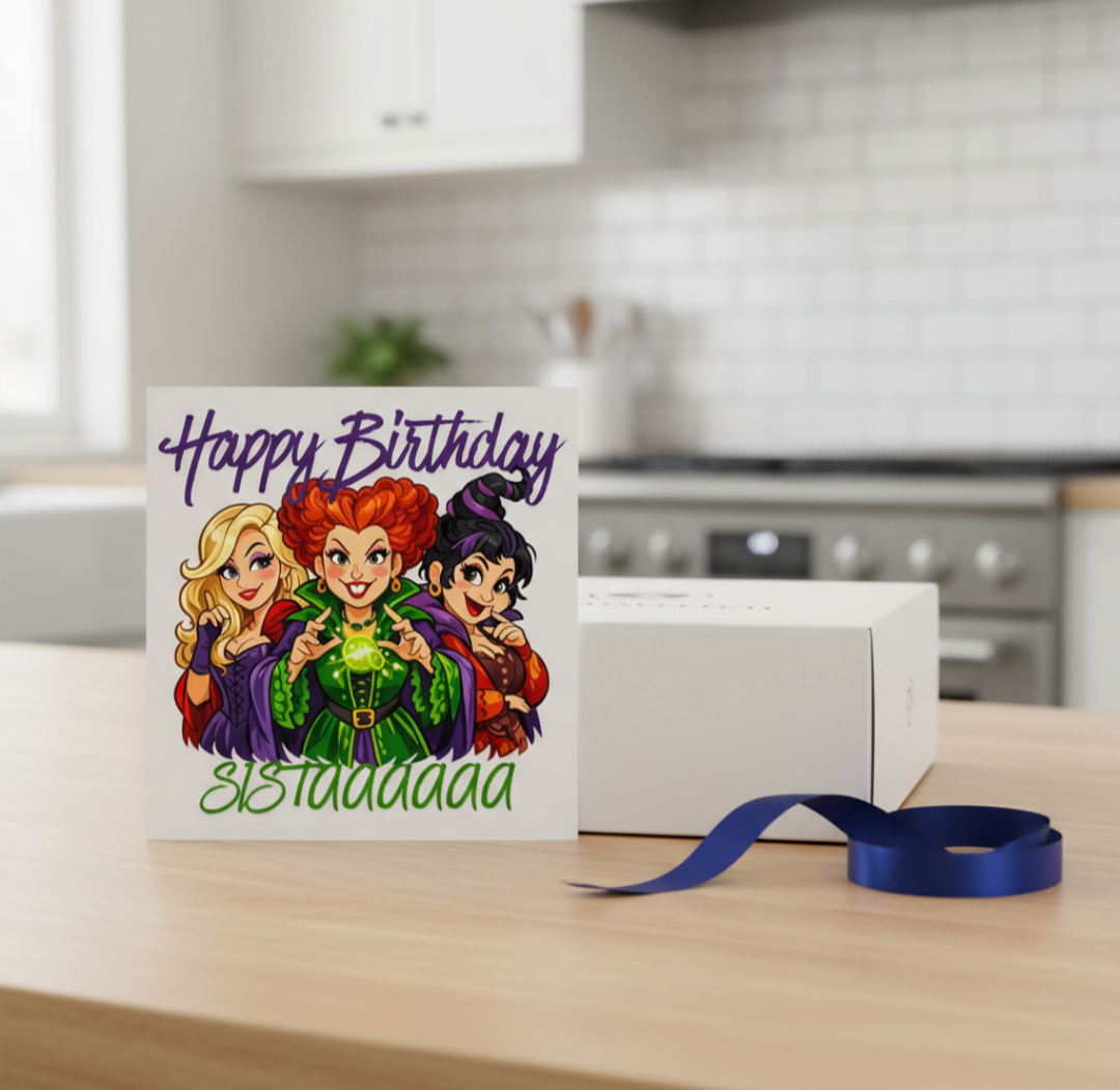 Happy Birthday Sistaaa Witchy Card