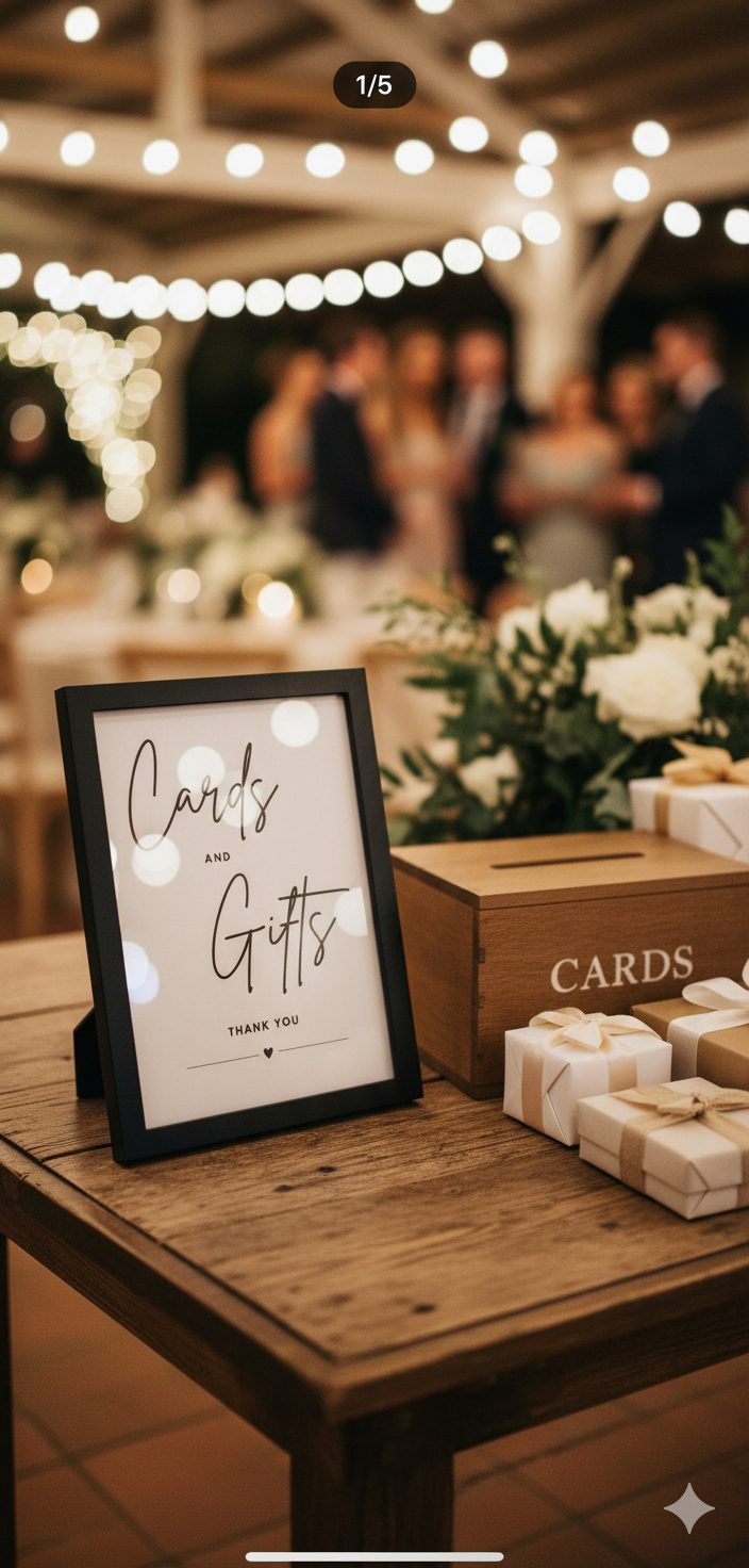Wedding Signage Classic Black & White
