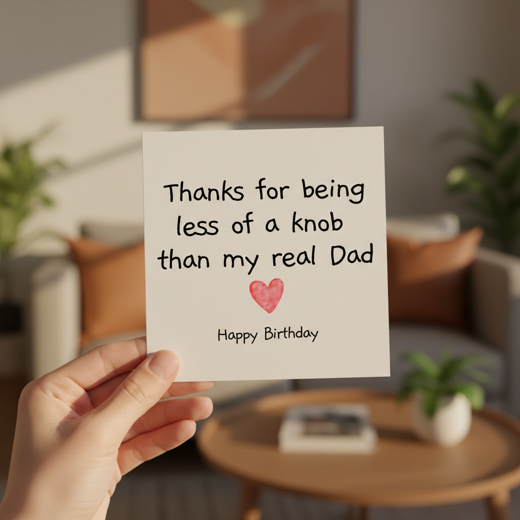 Funny Step Dad Birthday Card