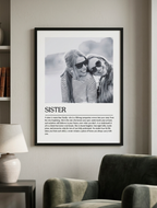 Personalised photo print with words