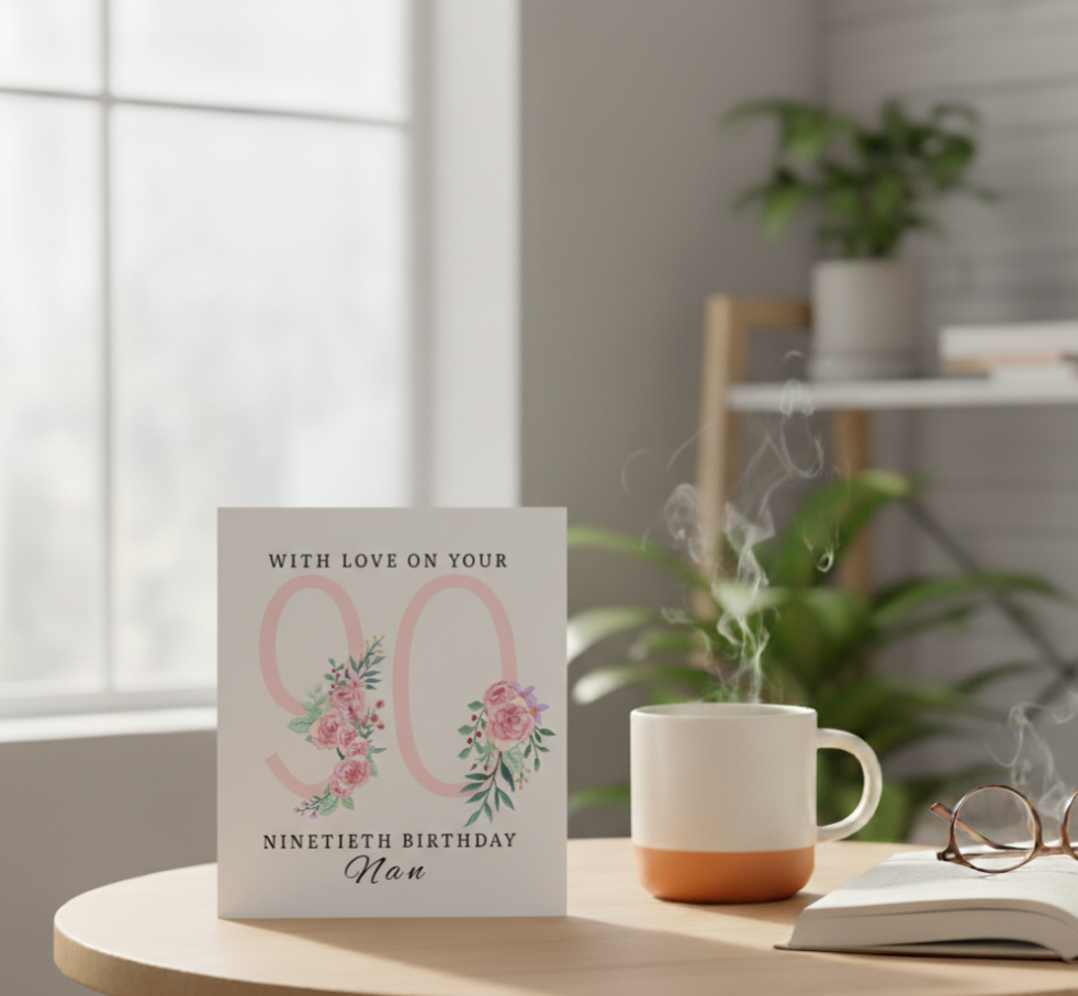 Personalised Floral Birthday Card | Any Age