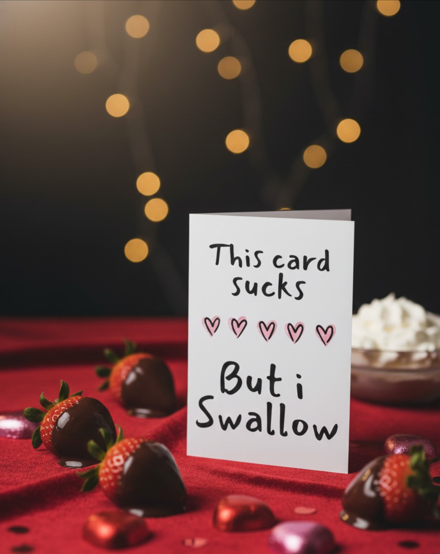 Funny Rude Valentine’s Card for Him | Cheeky Love Card