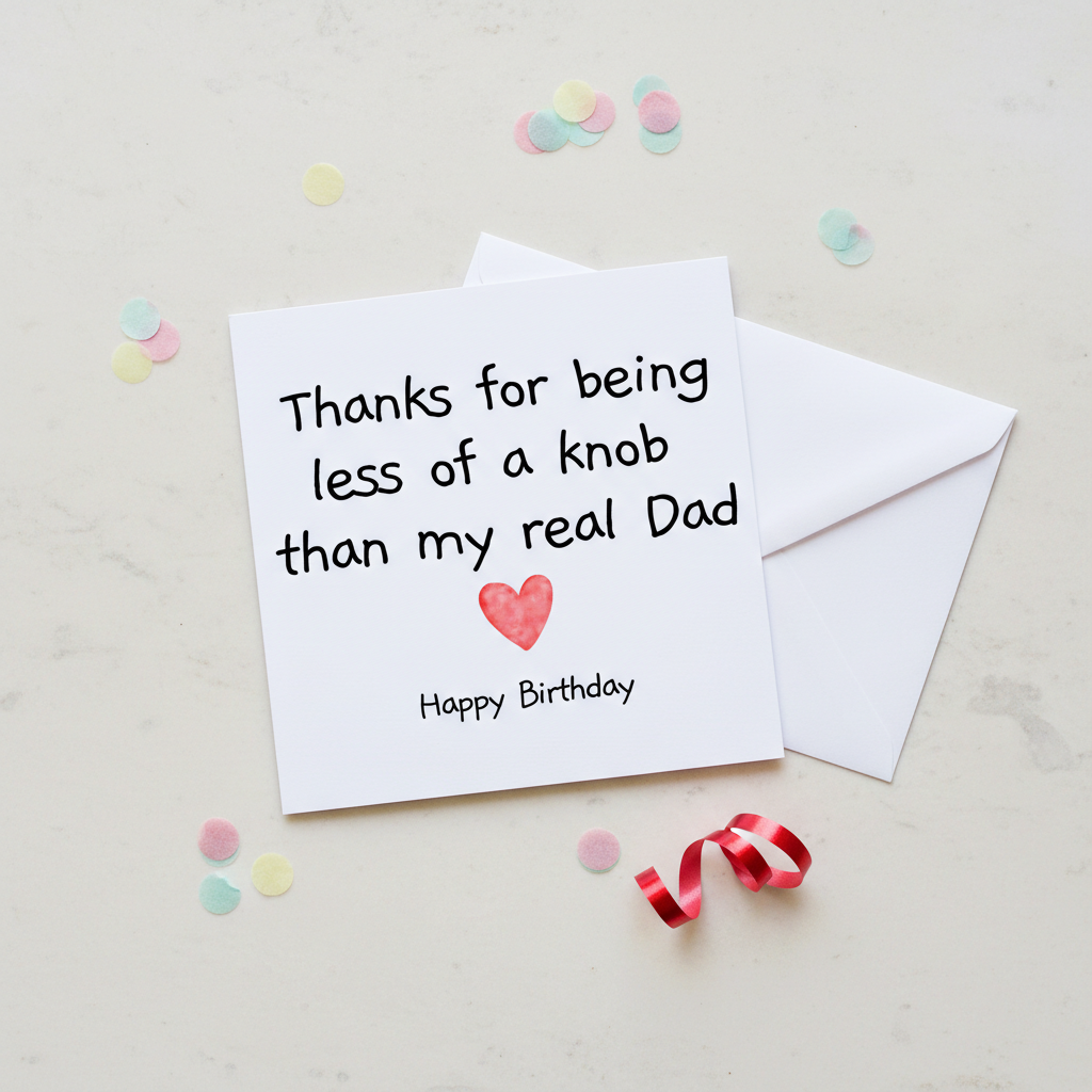 Funny Step Dad Birthday Card