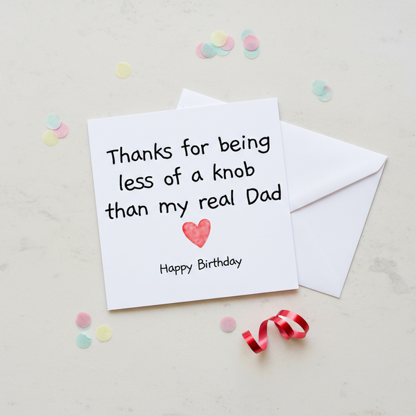 Funny Step Dad Birthday Card