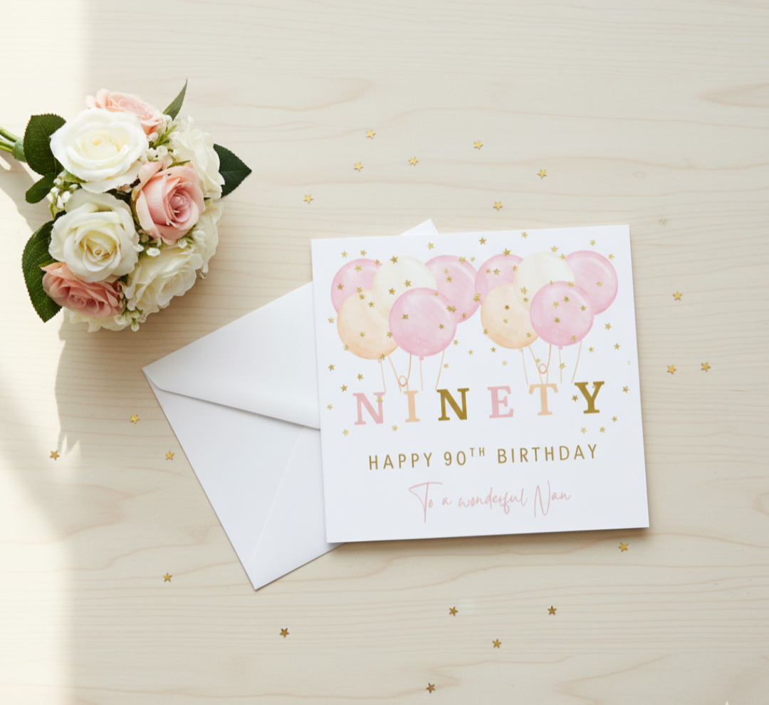 Personalised Pastel Birthday Balloon Card