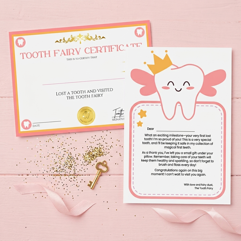 Tooth Fairy Letter & Certificate