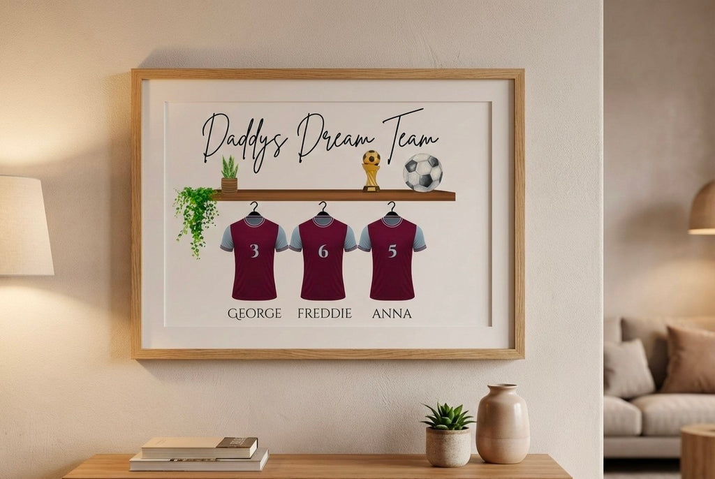 Daddys Dream Team Football Shirt Family Print