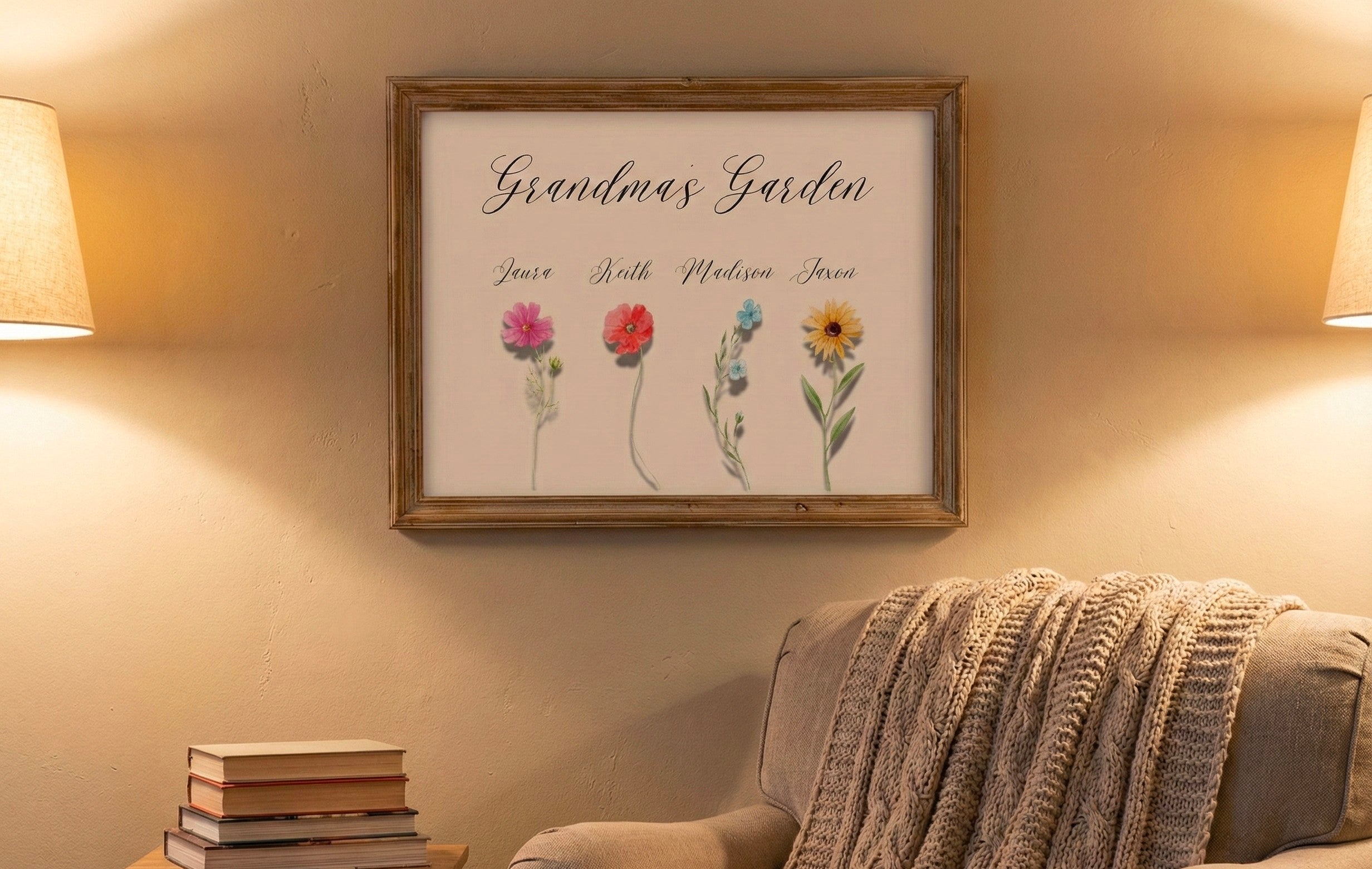 Grandmas Garden Personalised Print