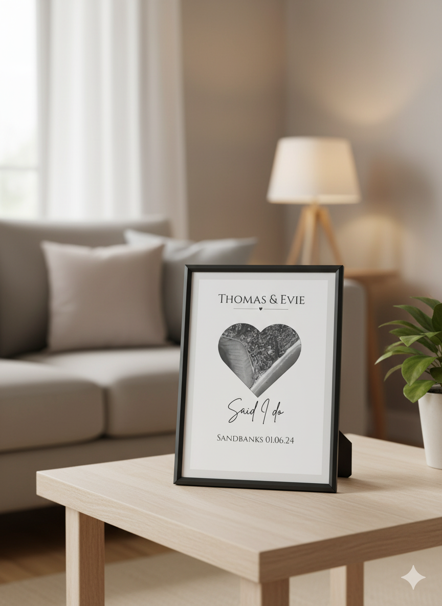 Said I Do Personalised Map Print
