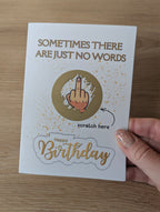 No Words Rude Birthday Scratch Card