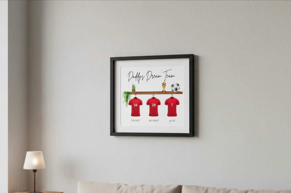 Daddys Dream Team Football Shirt Family Print