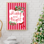 Merry and Bright Christmas Print