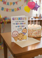 Cute Ice Cream & Biscuit Birthday Card