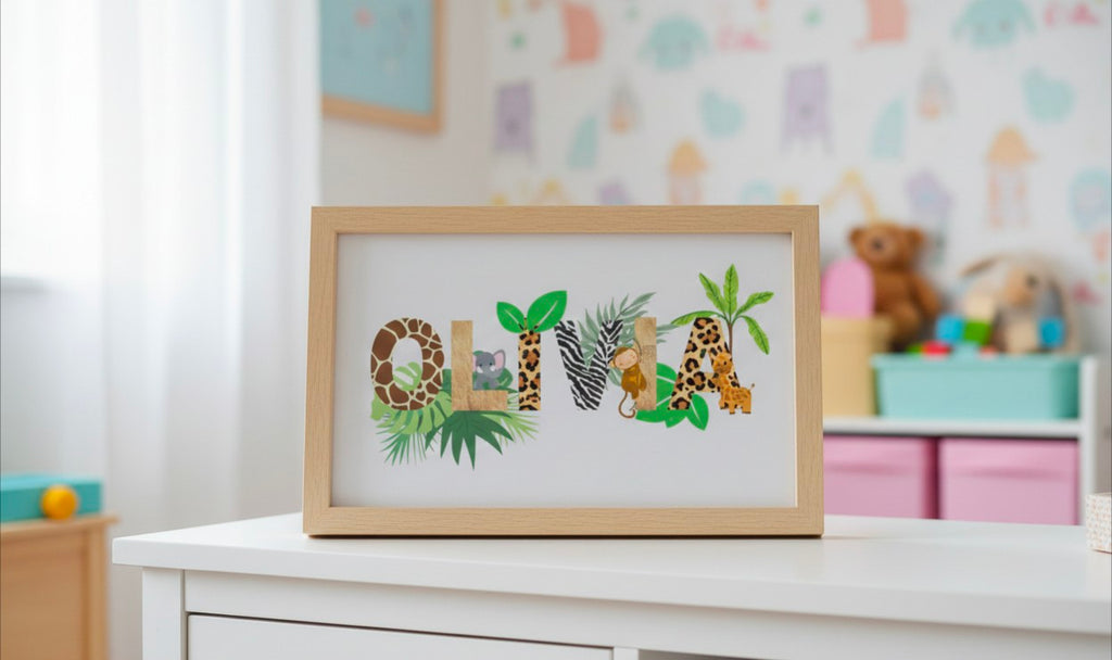 Personalised Jungle Name Print